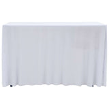 Vidaxl 2 st tafelhoezen stretch met rok 120x60,5x74 cm wit