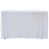 Vidaxl 2 st tafelhoezen stretch met rok 183x76x74 cm wit