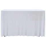 Vidaxl 2 st tafelhoezen stretch met rok 183x76x74 cm wit