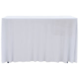 Vidaxl 2 st tafelhoezen stretch met rok 243x76x74 cm wit
