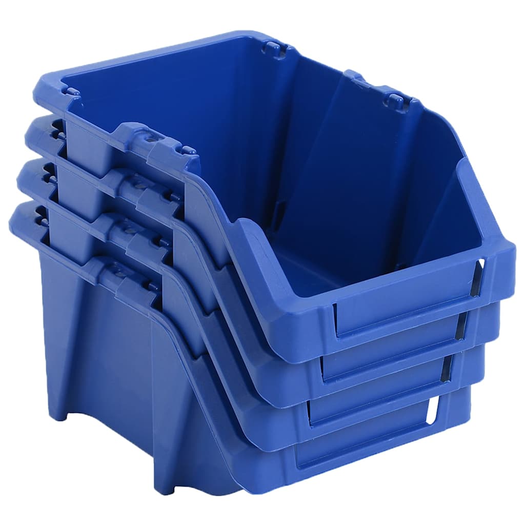 Vidaxl opbergbakken stapelbaar 103x165x76 mm blauw 250 st