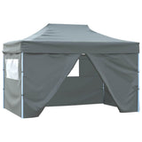 Vidaxl vouwtent pop-up met 4 zijwanden 3x4,5 m antraciet