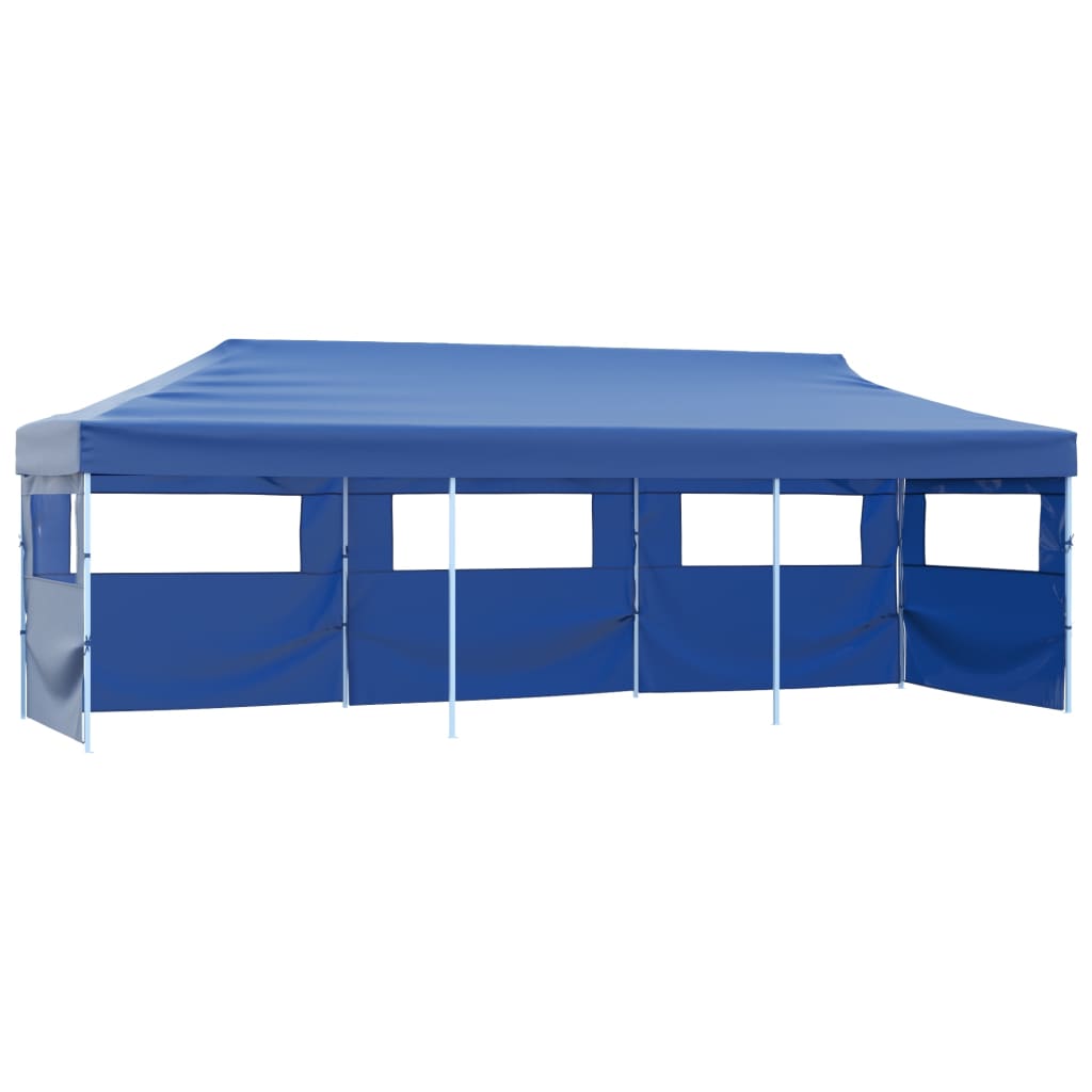 VidaXL Vouwtent pop-up met 5 zijwanden 3x9 m blauw