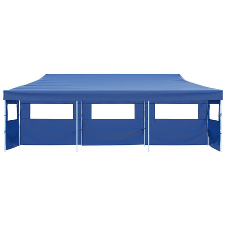 VidaXL Vouwtent pop-up met 5 zijwanden 3x9 m blauw