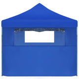 VidaXL Vouwtent pop-up met 5 zijwanden 3x9 m blauw