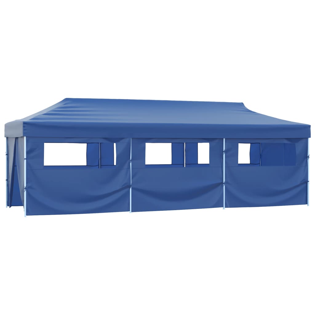 VidaXL Vouwtent pop-up met 8 zijwanden 3x9 m blauw