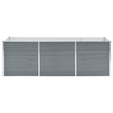 Vidaxl plantenbak verhoogd 240x80x77 cm gegalvaniseerd staal grijs