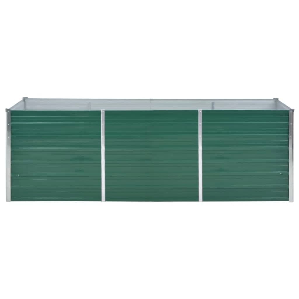 Vidaxl plantenbak verhoogd 240x80x77 cm gegalvaniseerd staal groen