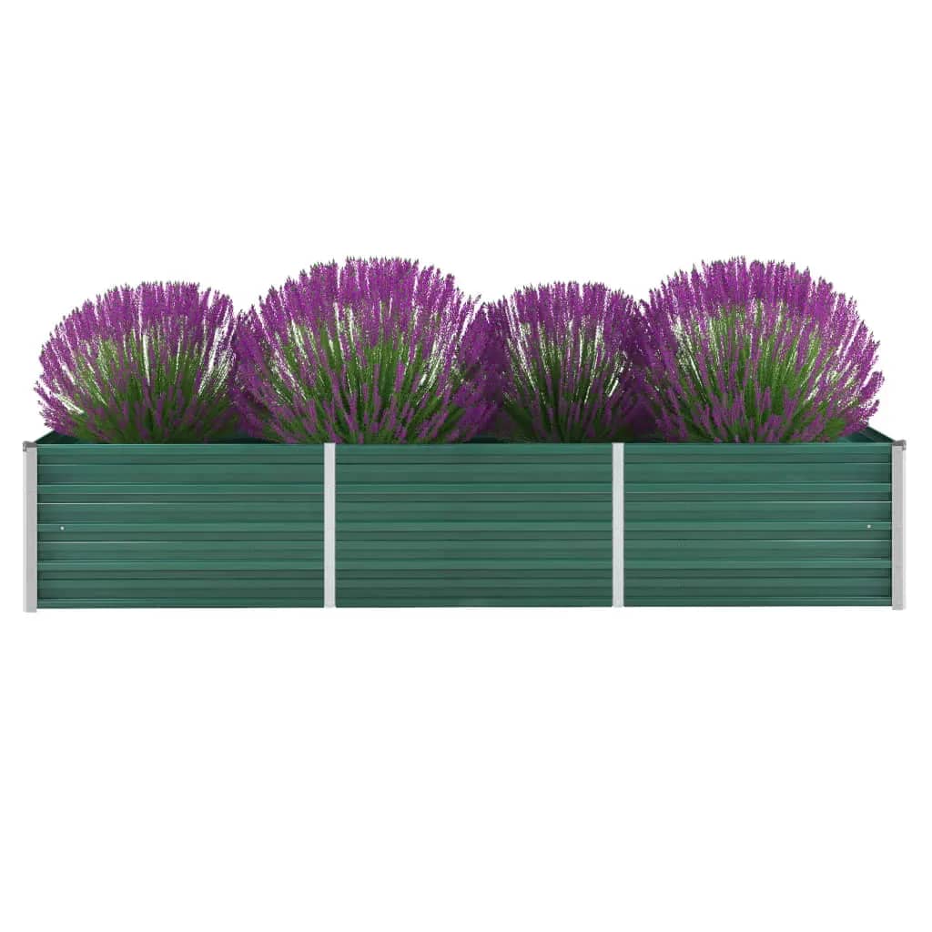 Vidaxl plantenbak verhoogd 240x80x45 cm gegalvaniseerd staal groen