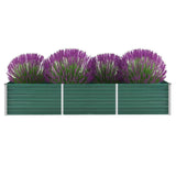 Vidaxl plantenbak verhoogd 240x80x45 cm gegalvaniseerd staal groen