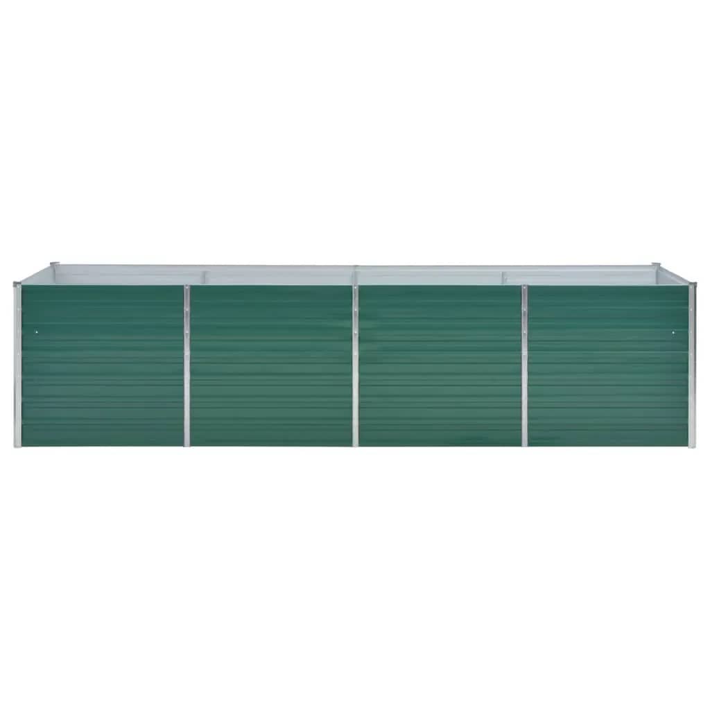 Vidaxl plantenbak verhoogd 320x80x77 cm gegalvaniseerd staal groen