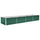 Vidaxl plantenbak verhoogd 320x80x45 cm gegalvaniseerd staal groen