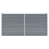 Vidaxl plantenbak verhoogd 160x40x77 cm gegalvaniseerd staal grijs