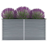 Vidaxl plantenbak verhoogd 160x40x77 cm gegalvaniseerd staal grijs