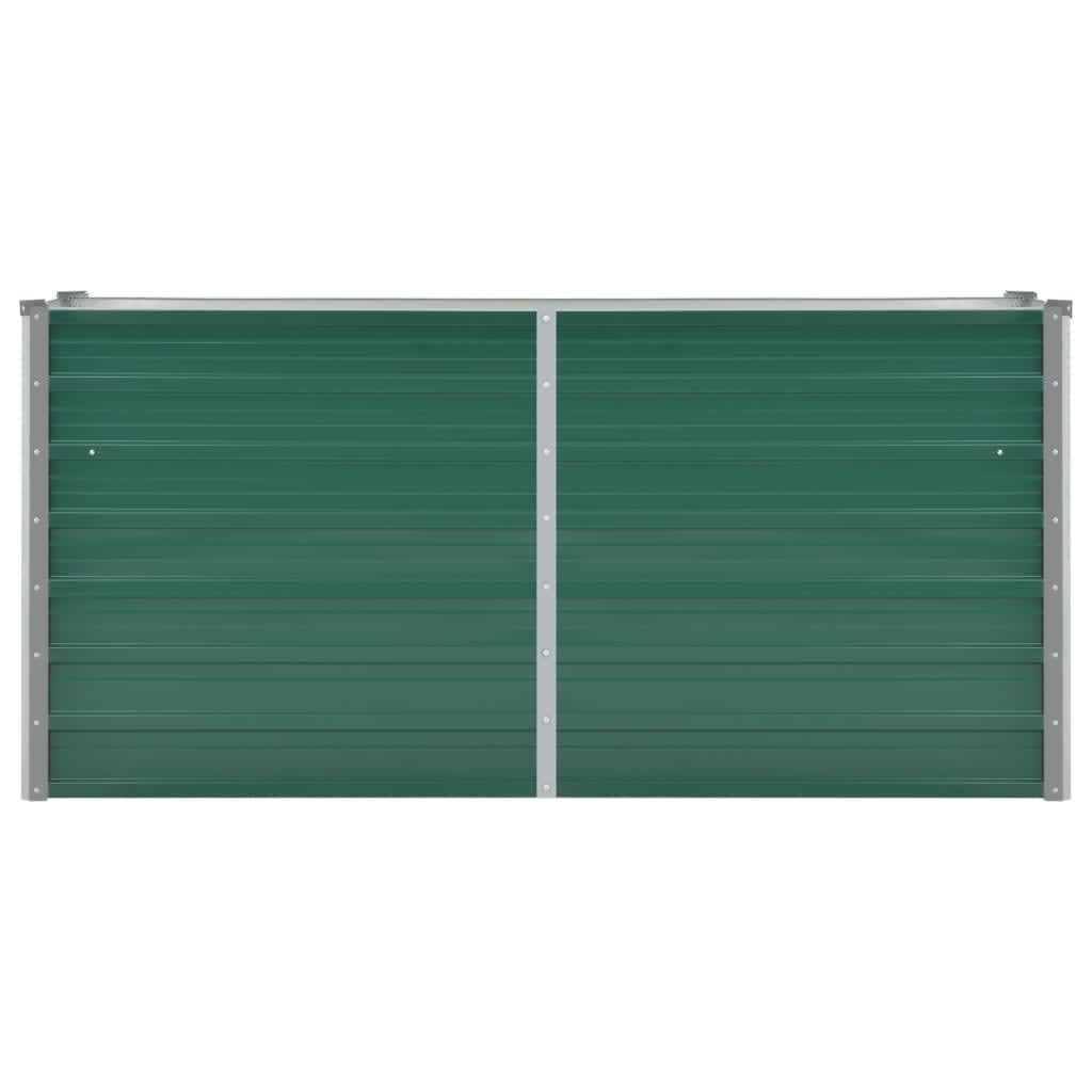 Vidaxl plantenbak verhoogd 160x40x77 cm gegalvaniseerd staal groen