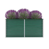 Vidaxl plantenbak verhoogd 160x40x77 cm gegalvaniseerd staal groen