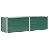 Vidaxl plantenbak verhoogd 160x40x45 cm gegalvaniseerd staal groen