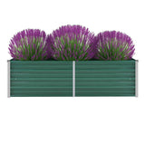 Vidaxl plantenbak verhoogd 160x40x45 cm gegalvaniseerd staal groen