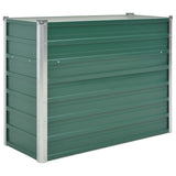 Vidaxl plantenbak verhoogd 100x40x77 cm gegalvaniseerd staal groen