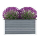 Vidaxl plantenbak verhoogd 100x40x45 cm gegalvaniseerd staal grijs