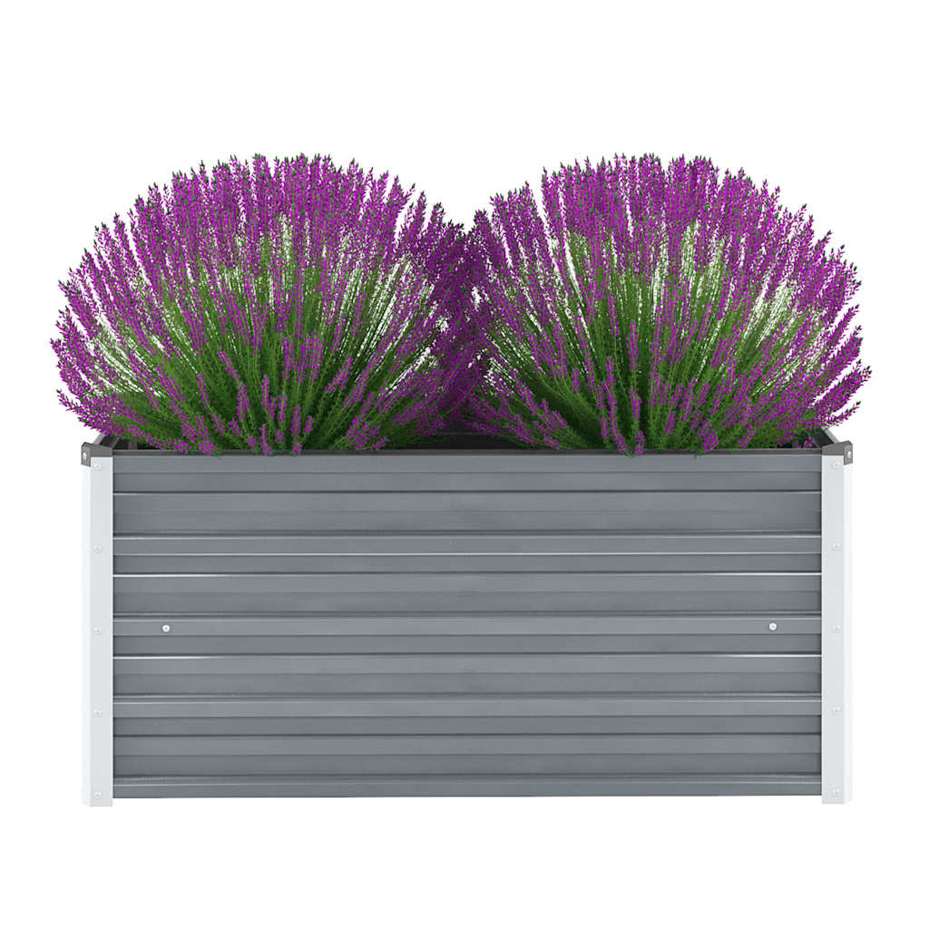 Vidaxl plantenbak verhoogd 100x40x45 cm gegalvaniseerd staal grijs