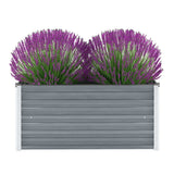 Vidaxl plantenbak verhoogd 100x40x45 cm gegalvaniseerd staal grijs