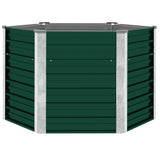 Vidaxl plantenbak verhoogd 129x129x77 cm gegalvaniseerd staal groen