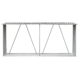 Vidaxl haardhoutschuur 330x84x152 cm gegalvaniseerd staal grijs
