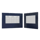 Vidaxl tentwanden met raam pe blauw 2 st