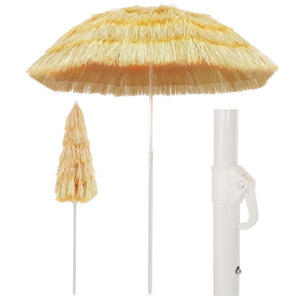 Vidaxl strandparasol hawaï stijl 180 cm naturel