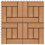 VidaXL Terrastegels 30x30 cm 1 m² HKC teakkleur 11 st