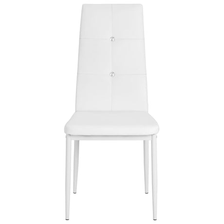 Vidaxl eetkamerstoelen 6 st kunstleer wit