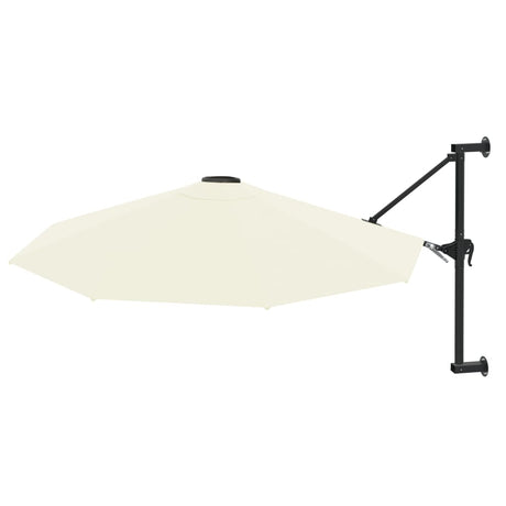 VidaXL Wandparasol met metalen paal 300 cm zandkleurig