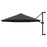 Vidaxl wandparasol met metalen paal 300 cm antraciet