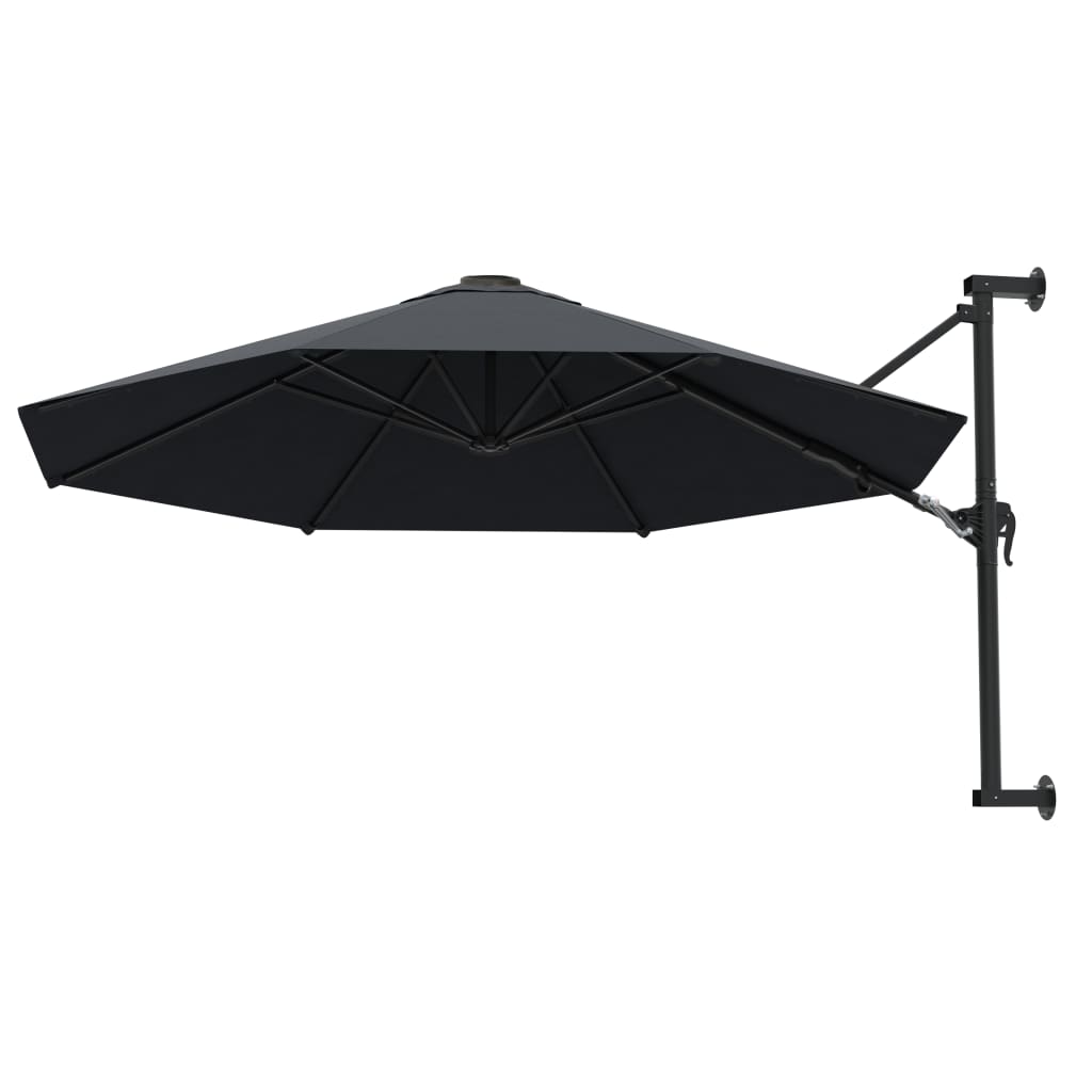 Vidaxl wandparasol met metalen paal 300 cm antraciet