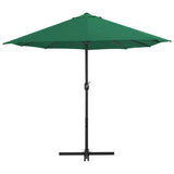 VidaXL Parasol met aluminium paal 460x270 cm groen