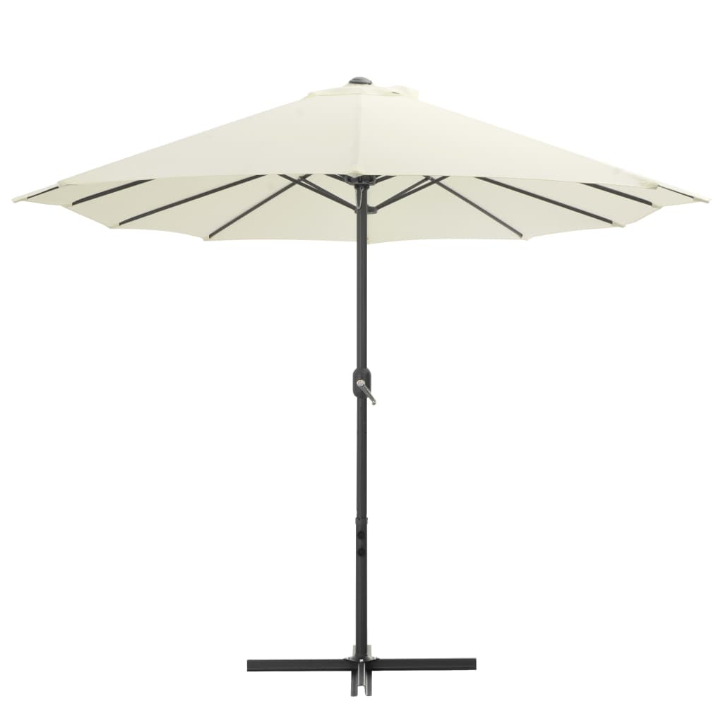 Vidaxl parasol met aluminium paal 460x270 cm zandkleurig