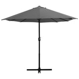 Vidaxl parasol met aluminium paal 460x270 cm antraciet