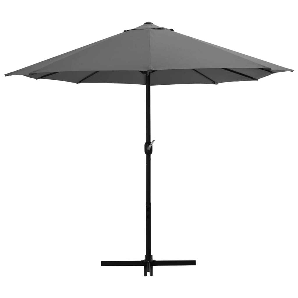 Vidaxl parasol met aluminium paal 460x270 cm antraciet