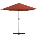 Vidaxl parasol met aluminium paal 460x270 cm terracotta