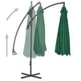 VidaXL Zweefparasol met stalen paal 300 cm groen