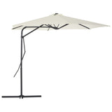 Vidaxl parasol met stalen paal 300 cm zandkleurig