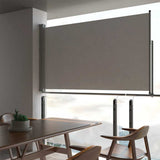 Vidaxl tuinscherm uittrekbaar 140x300 cm grijs