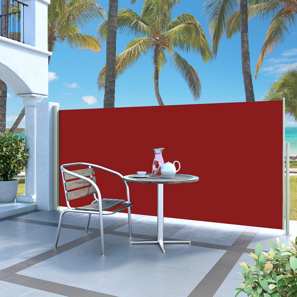 VidaXL Windscherm uittrekbaar 140x300 cm rood