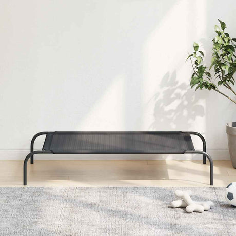 Vidaxl hondenbed verhoogd l textileen zwart