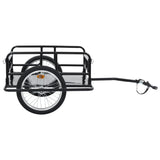 VidaXL Fietstrailer 130x73x48,5 cm staal zwart