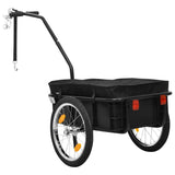 Vidaxl fietstrailer trekwagen 155x60x83 cm staal zwart