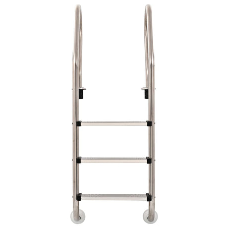 VidaXL Zwembadladder met 3 sporten 120 cm roestvrij staal 304