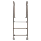 Vidaxl zwembadladder met 3 sporten 120 cm roestvrij staal 304