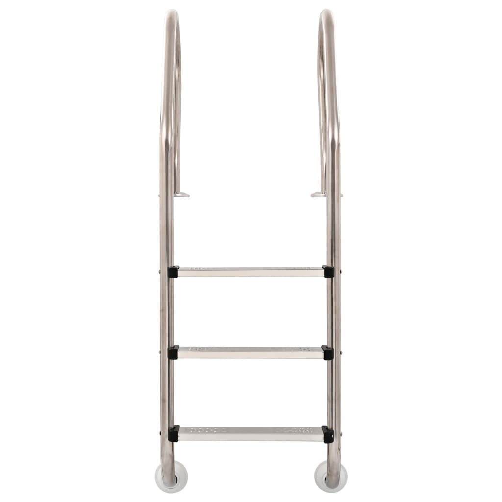 VidaXL Zwembadladder met 3 sporten 120 cm roestvrij staal 304